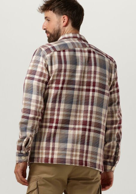 Beige CAST IRON Overshirt LONG SLEEVE HEAVY CHECK REGULAR FIT - large