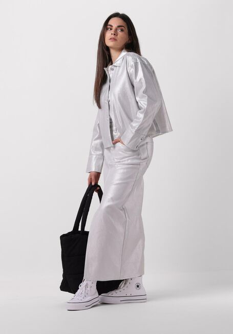 Silberne Y.A.S. Jeansjacke YASSILVA DENIM LS SHIRT - large