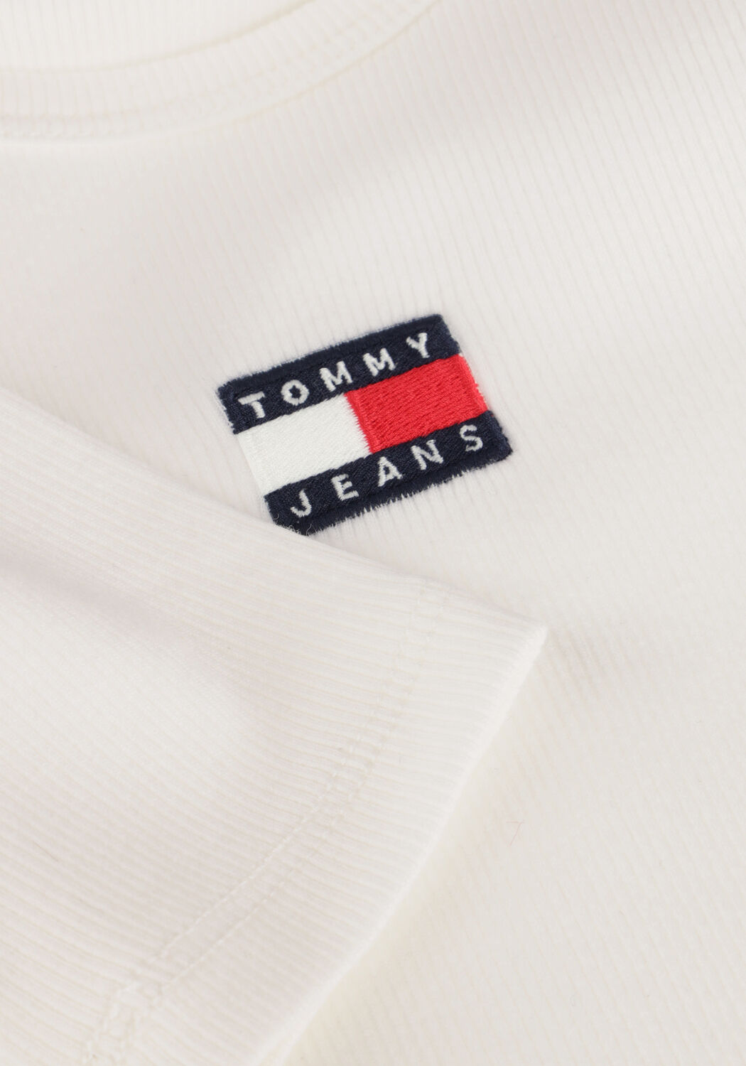 Ecru TOMMY JEANS Tops & T-shirts TJW SLIM LS BADGE TEE EXT - large