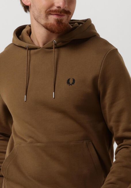 Camelfarbene FRED PERRY Pullover & Cardigans TIPPED HOODED SWEATSHIRT - large
