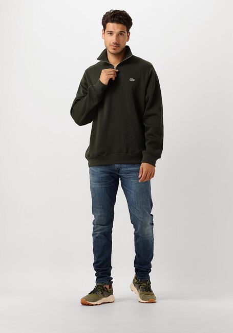 Dunkelgrün LACOSTE Pullover REGULAR FIT HIGH NECK ZIPPED SWEATSHIRT - large