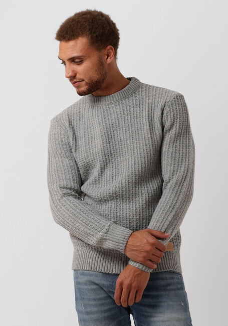 Graue SCOTCH & SODA Pullover WOOL-BLEND STRUCTURE KNIT SWEATER - large