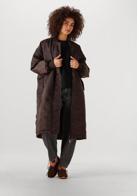 Braune MY ESSENTIAL WARDROBE Wattierte Jack HELGAMW REVERSABLE LONG JACKET - large