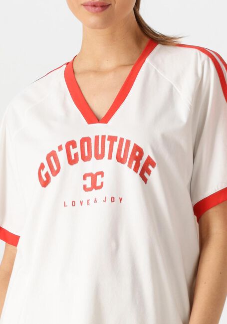 Weiße CO'COUTURE T-shirt SIARACC OVERSIZE SPORTY V-TEE - large