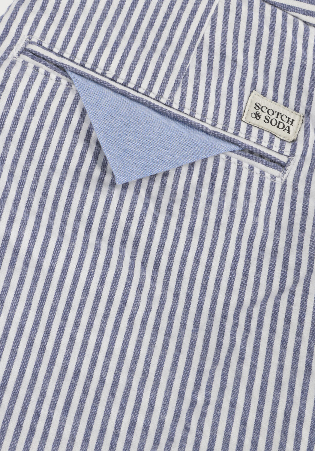 Hellblau SCOTCH & SODA Hose SEERSUCKER CHINO PANTS - large