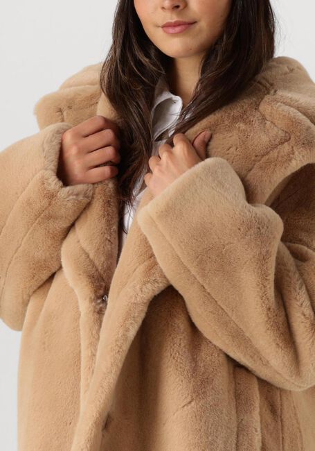 Beige STAND STUDIO Fake-Fur-Jack MARIA COAT SOFT - large