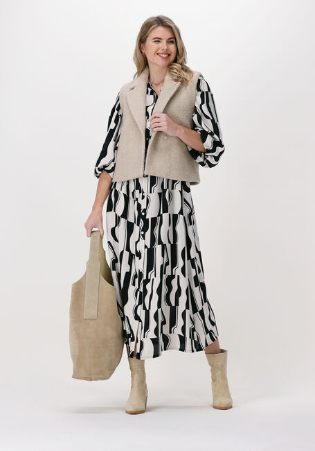 Beige SUMMUM Maxikleid DRESS GRAPHIC TWO TONE - large