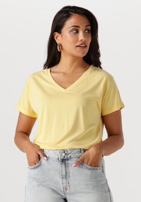 Gelbe MSCH COPENHAGEN T-shirt MSCHFENYA MODAL V NECK TEE - large