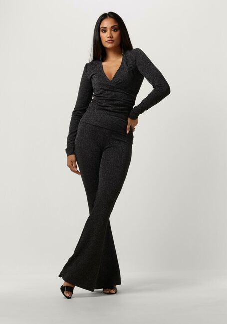 Silberne COLOURFUL REBEL Top FAY LUREX FAKE WRAP TOP - large