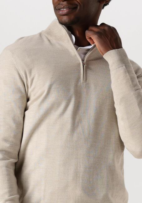 Beige PROFUOMO Pullover PULLOVER HALF ZIP - large