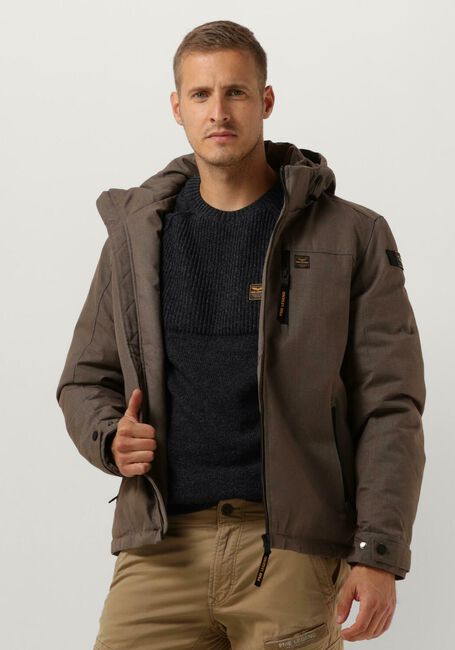 Braune PME LEGEND Parkas SEMI LONG JACKET STRATOR ICON 2.0 MELANGE TWILL - large