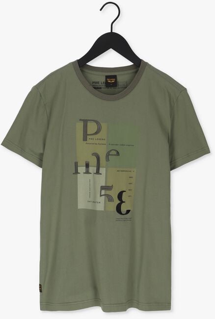 Olive PME LEGEND T-shirt SHORT SLEEVE R-NECK SINGLE JERSEY MERCERISED - large