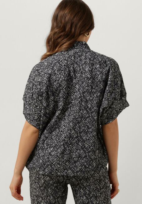 Schwarze ALIX THE LABEL Bluse LADIES WOVEN CRINKLE TEXT OVERSIZED BLOUSE - large