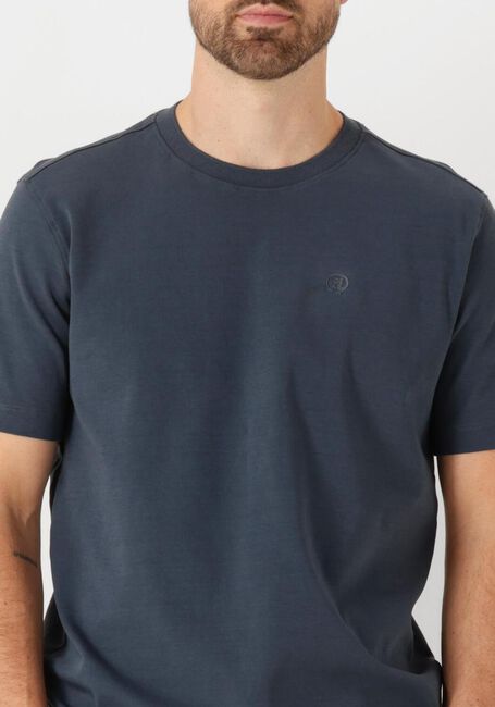 Dunkelblau CAST IRON T-shirt CREWNECK REGULAR FIT INTERLOCK ESSENTIAL - large