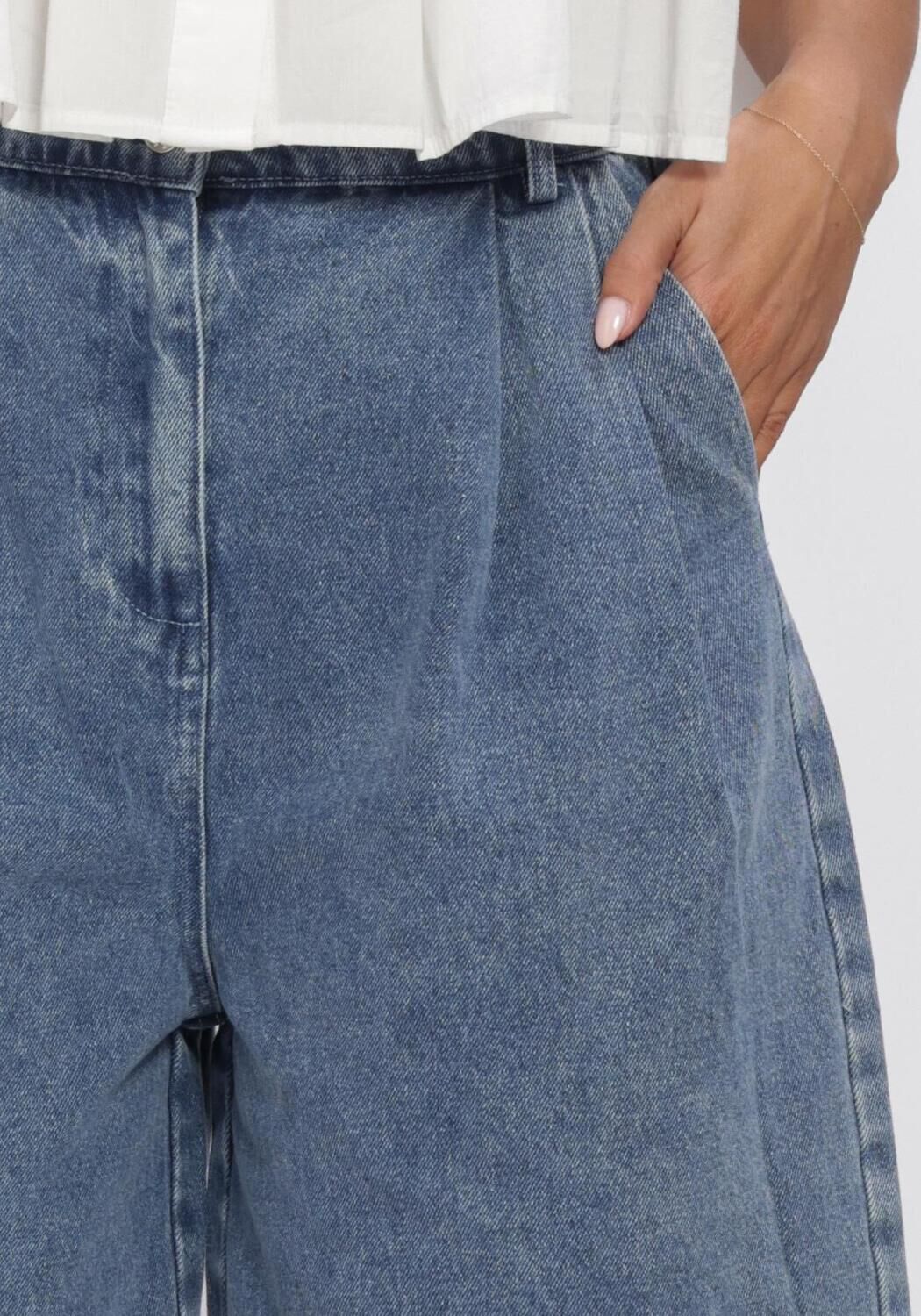 Blaue NEO NOIR Kurze Hose ROSEL DENIM SHORTS - large