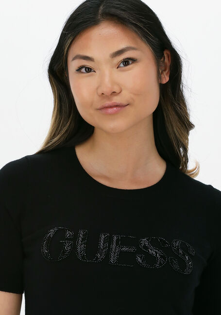 Schwarze GUESS Top AMELIE RN SS SWTR - large