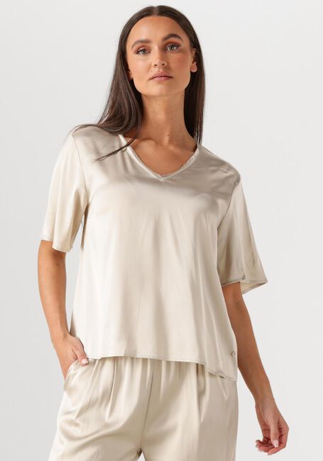 Creme MOS MOSH Blusen MMEVIE V-NECK SATIN BLOUSE - large