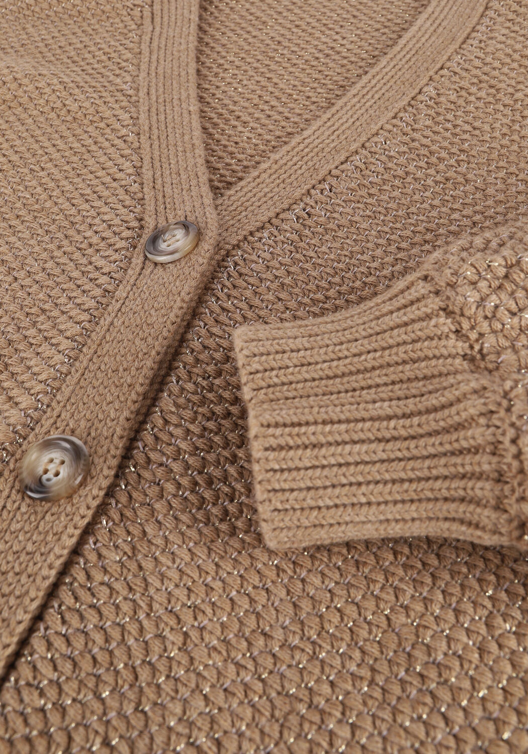 Camelfarbene BELLAMY Strickjacke LILLE - large