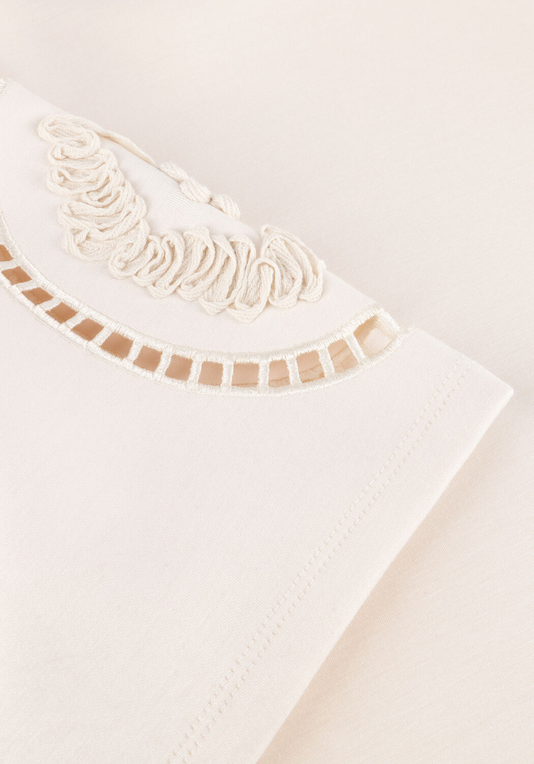 Nicht-gerade weiss OBJECT T-shirt OBJDORINA S/S RE TOP E SS FAIR 25 - large