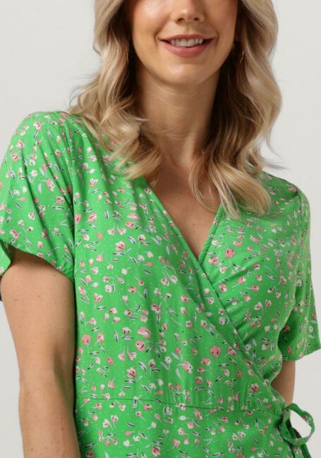 Grüne OBJECT Midikleid OBJEMA ELISE S/S LONG WRAP DRESS - large