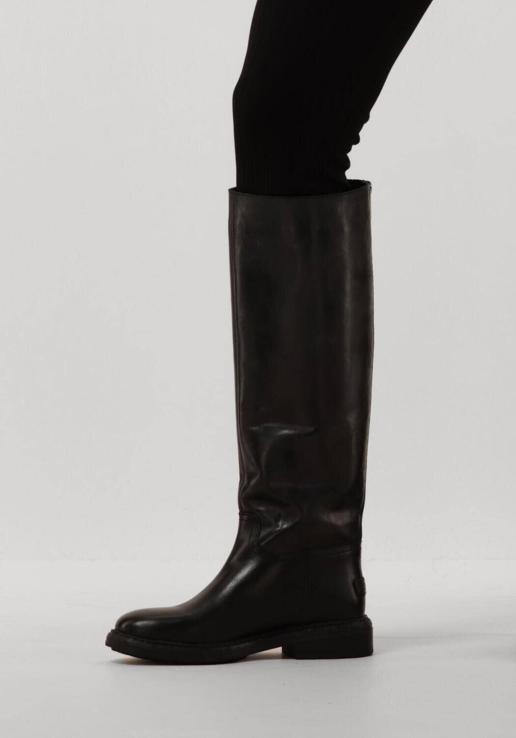 Leather Shabbies Amsterdam Stiefel Schwarz High Boot Alyd Black