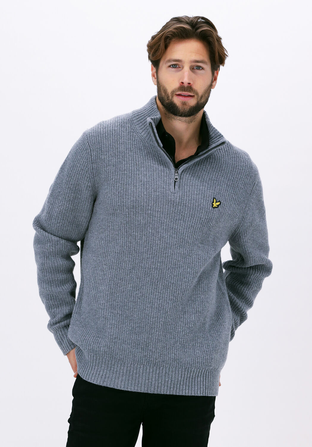 Lyle and scott zip new arrivals jumper