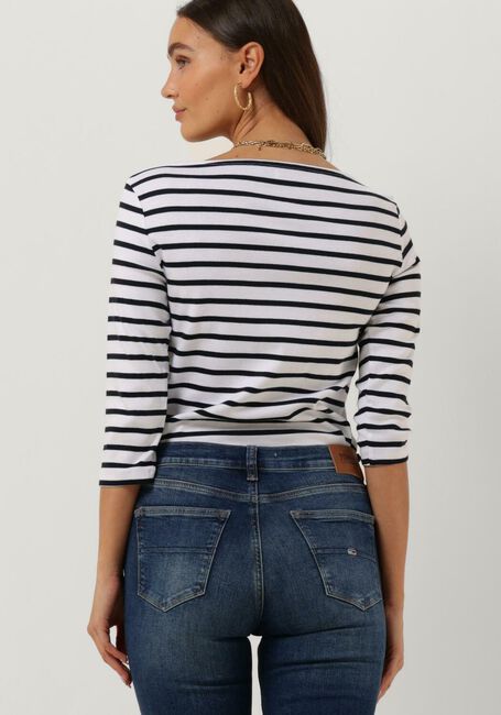 Dunkelblau TOMMY HILFIGER T-shirt SLIM STP BOAT-NK TOP 3/4 SLV - large