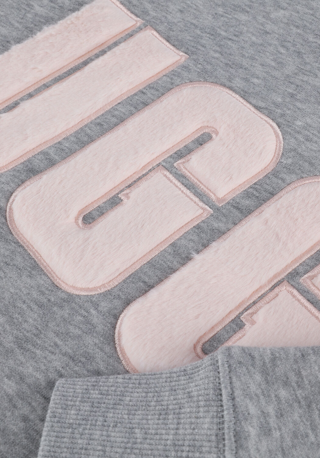 Graue UGG Sweatshirt W MADELINE FUZZY LOGO CREWNECK - large