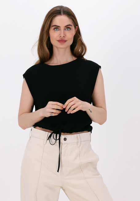 Schwarze VANILIA Top TRI CREPE SINGLET - large