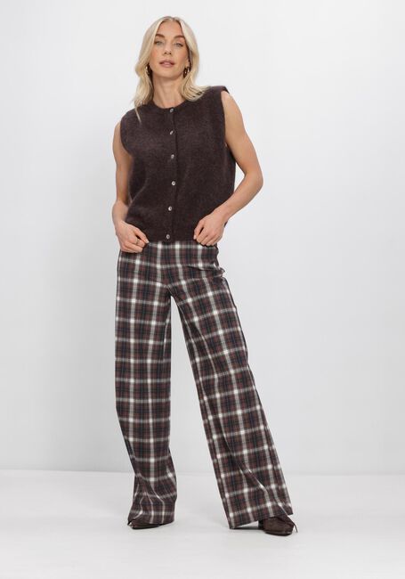 Braune STUDIO ANNELOES Weite Hose Lexie check trousers - large