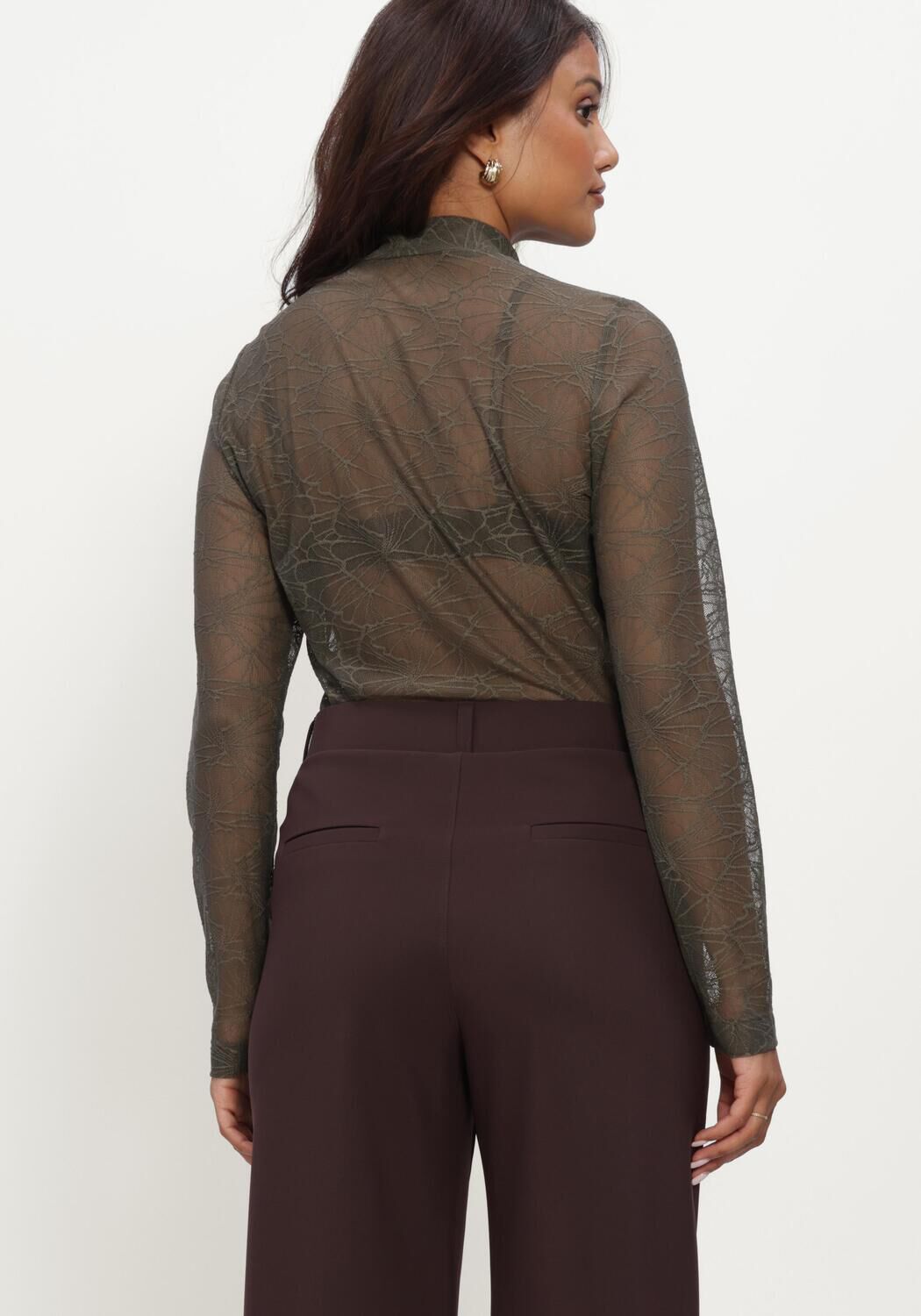 Gr&uuml;ne STUDIO ANNELOES Top Reagan high neck lace top - large