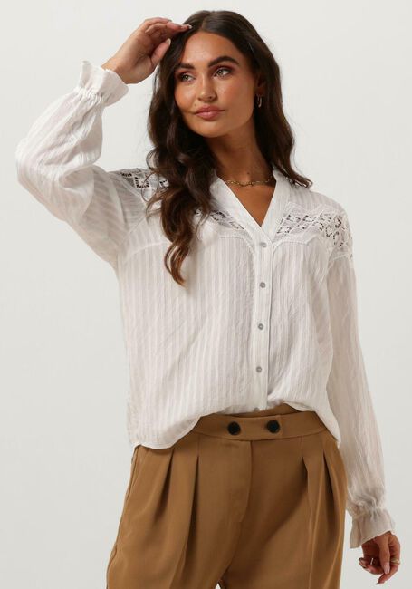 Weiße CO'COUTURE Blusen SELMA ANGLE LACE SHIRT - large
