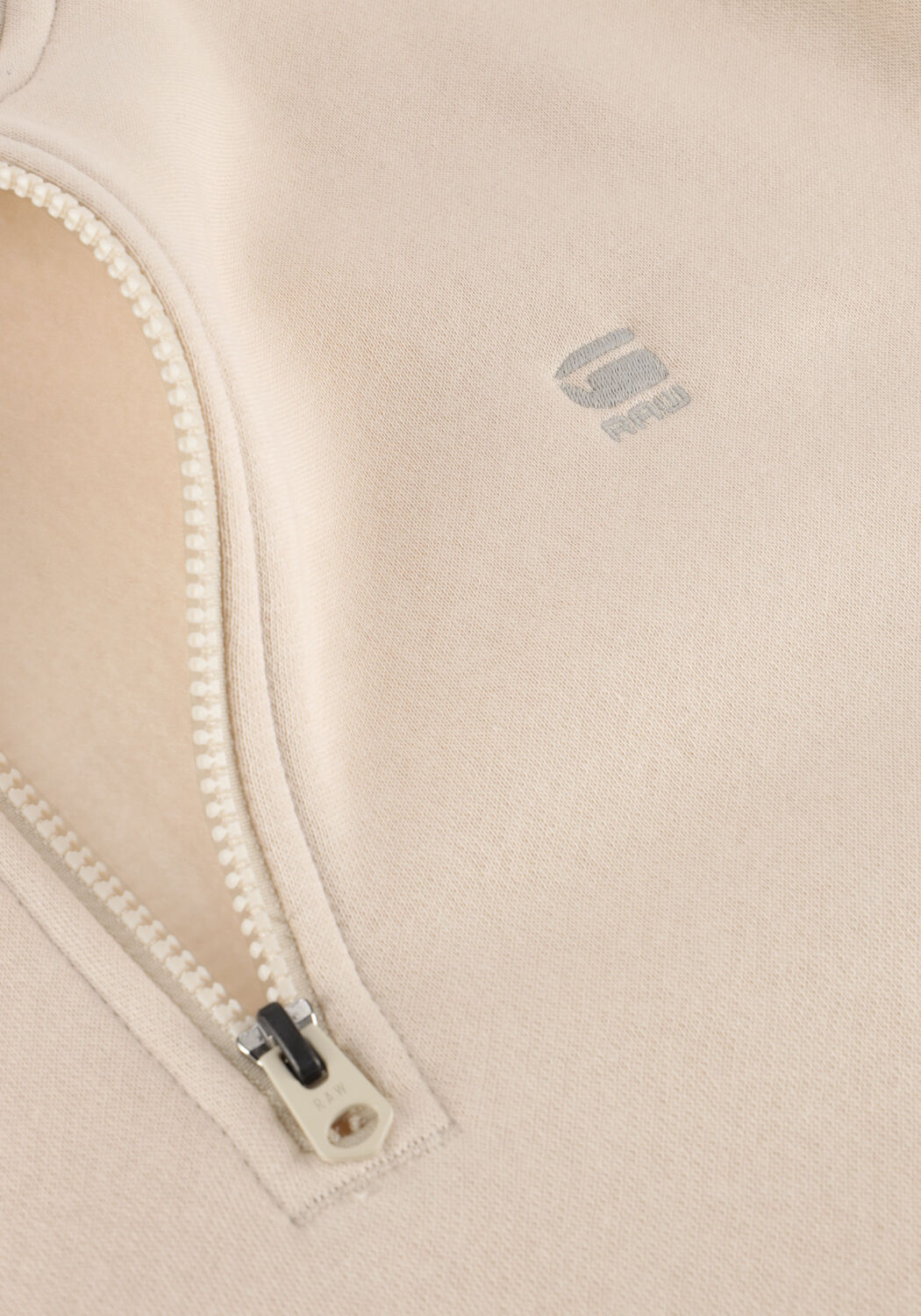 Creme G-STAR RAW Sweatshirt PREMIUM CORE HALF ZIP R SW L\S - large