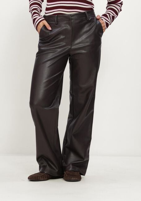 Braune OBJECT Weite Hose OBJLIVA MW WIDE PANTS NOOS - large
