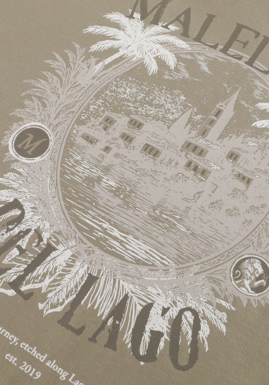 Khaki MALELIONS T-shirt RELAXED LAGO T-SHIRT - large