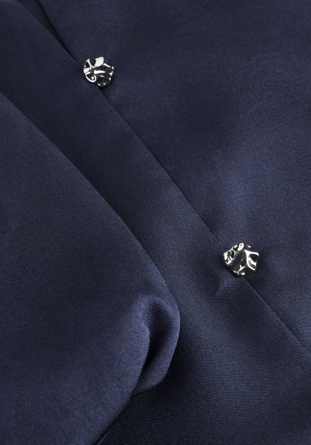 Dunkelblau NEO NOIR Blusen AISA DULL SATIN BLOUSE - large