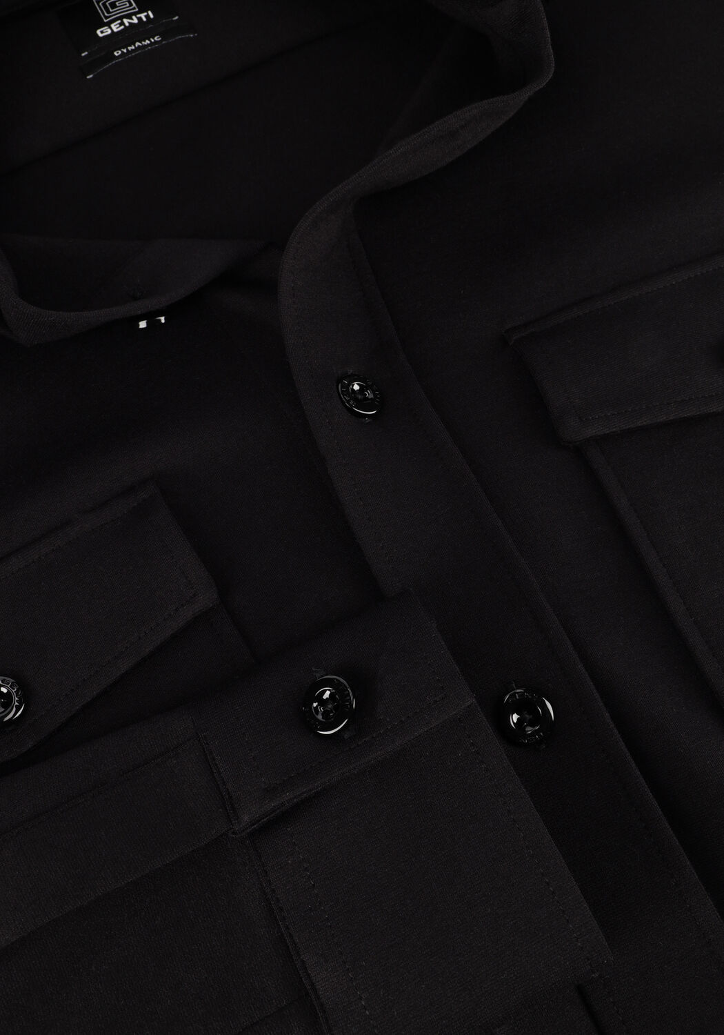 Schwarze GENTI Overshirt S1283-1971 - large