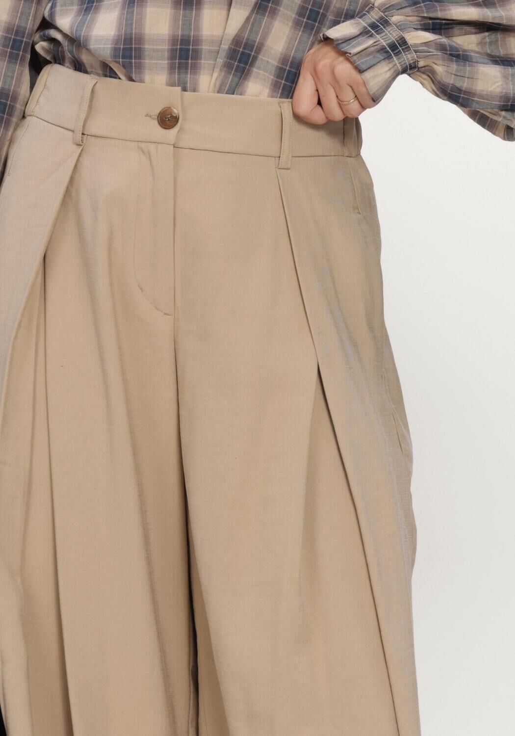 Beige SUMMUM Weite Hose TROUSERS VISCOSE TWILL - large