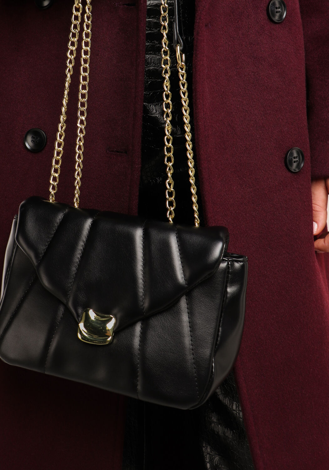 Schwarze OMODA ATELIER Umh&auml;ngetasche X NINA - KELLY - large