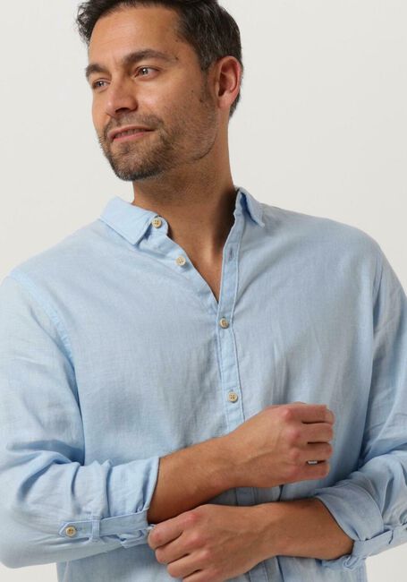 Hellblau SCOTCH & SODA Casual-Oberhemd REGULAR-FIT LINEN SHIRT WITH SLEEVE ROLL-UP - large