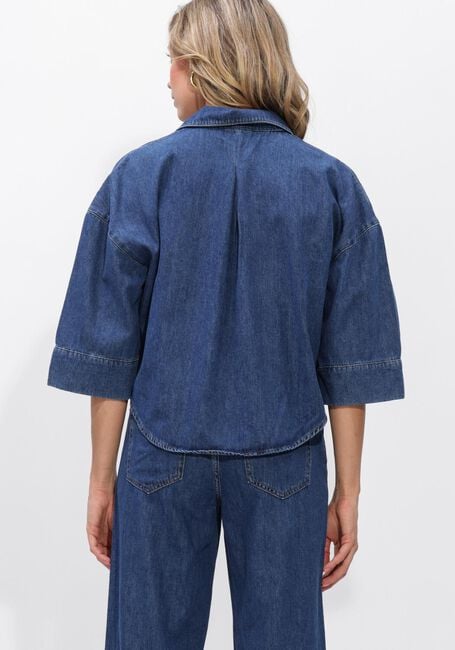 Blaue SUMMUM Blusen BLOUSE DENIM KIMONO LIGHT COTTON TWILL - large