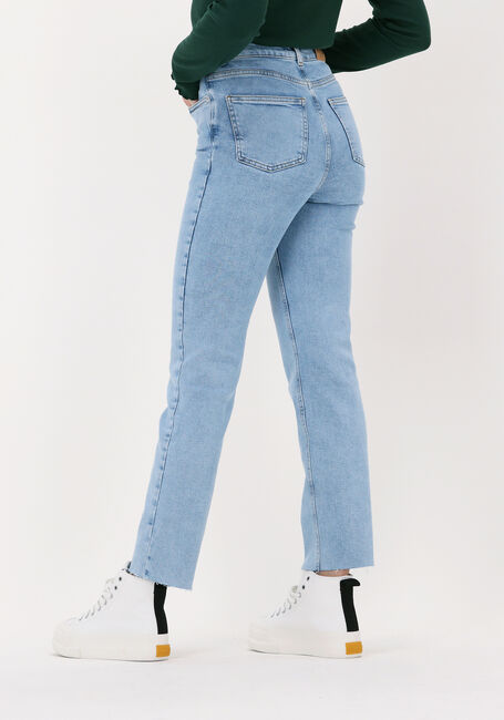 Hellblau RIANNE MEIJER x NA-KD Straight leg jeans HIGH WAIST RAW EDGE DENIM - large