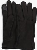 Schwarze UGG Handschuhe LEATHER CLAMSHELL LOGO GLOVE - medium