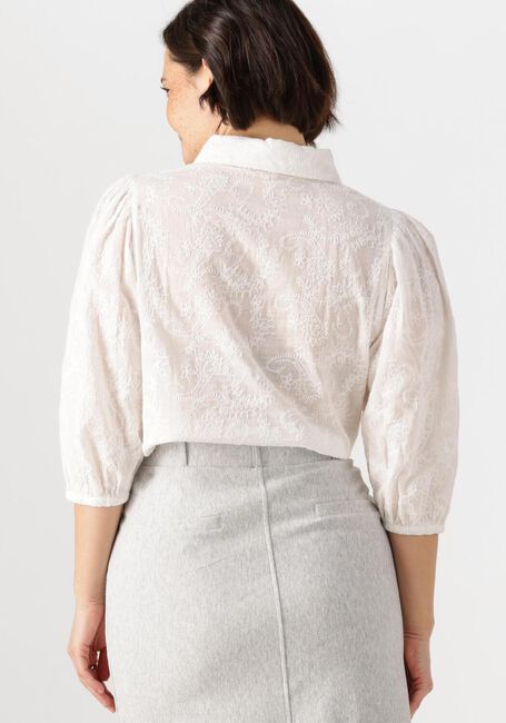 Weiße JANSEN AMSTERDAM Blusen OUMA BLOUSE WFE 722 3/4 PUFFED SLEEVE - large