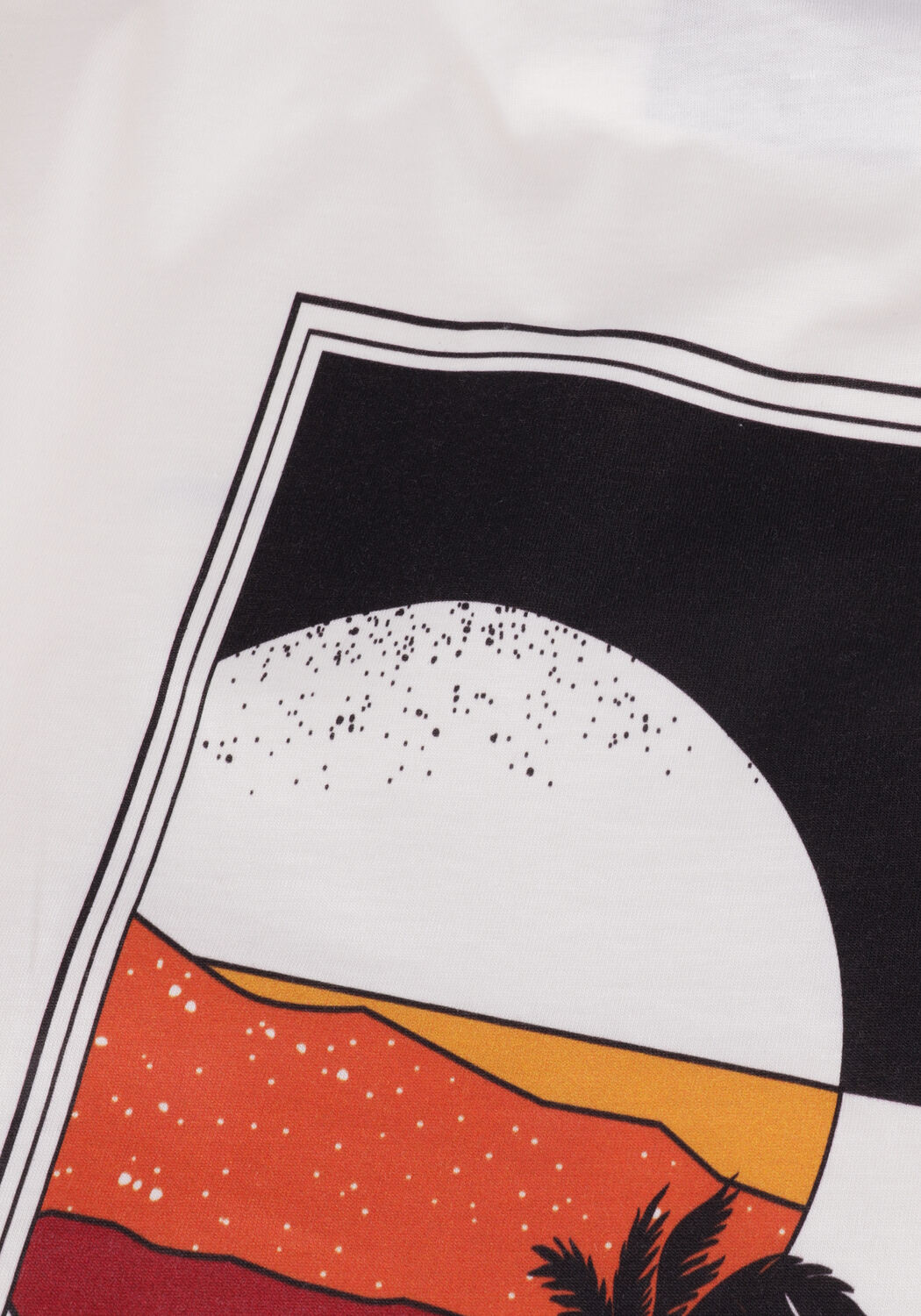 Nicht-gerade weiss COLOURFUL REBEL T-shirt SUNSET BACK PRINT BASIC TEE - large