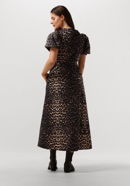 Braune NEO NOIR Midikleid ILLANA LEO DRESS - large