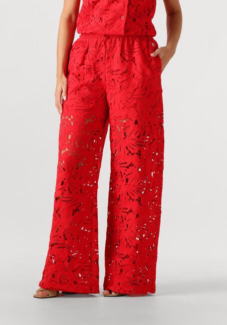 Rote POM AMSTERDAM Weite Hose PANTS LACE BLOOM RED - large