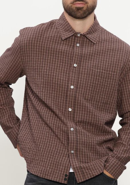 Braune RESTER&Ouml;DS Casual-Oberhemd RTKAI CHECKED SHIRT - large