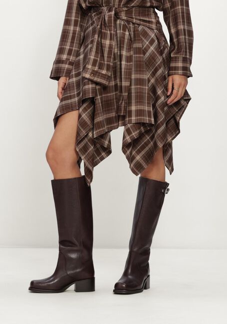 Braune CO'COUTURE R&ouml;cke DAGNYCC CHECK TIE SKIRT - large