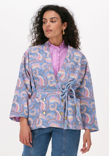 Hellblau ANTIK BATIK Kimono PIETRA JACKET - large